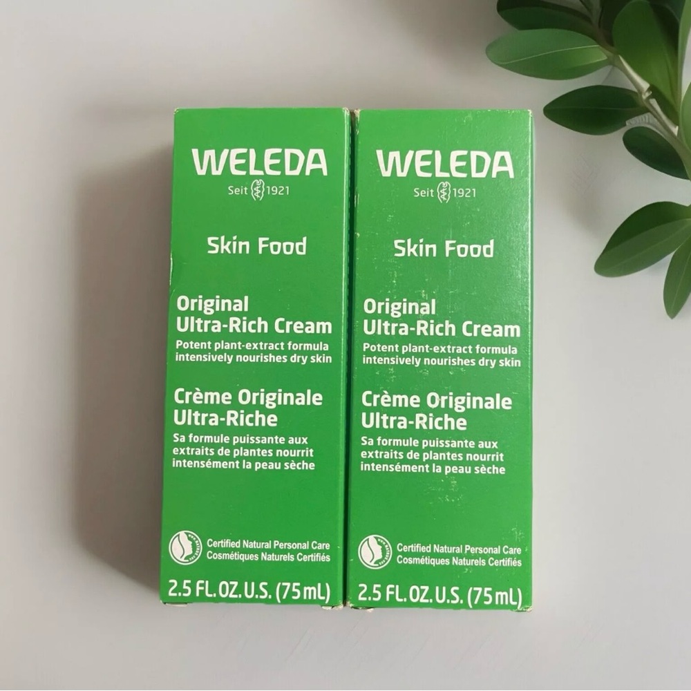 Weleda Skin Food Original Ultra-Rich Cream 2.5 fl oz/75ml  (Pack 2) Exp 10/2026